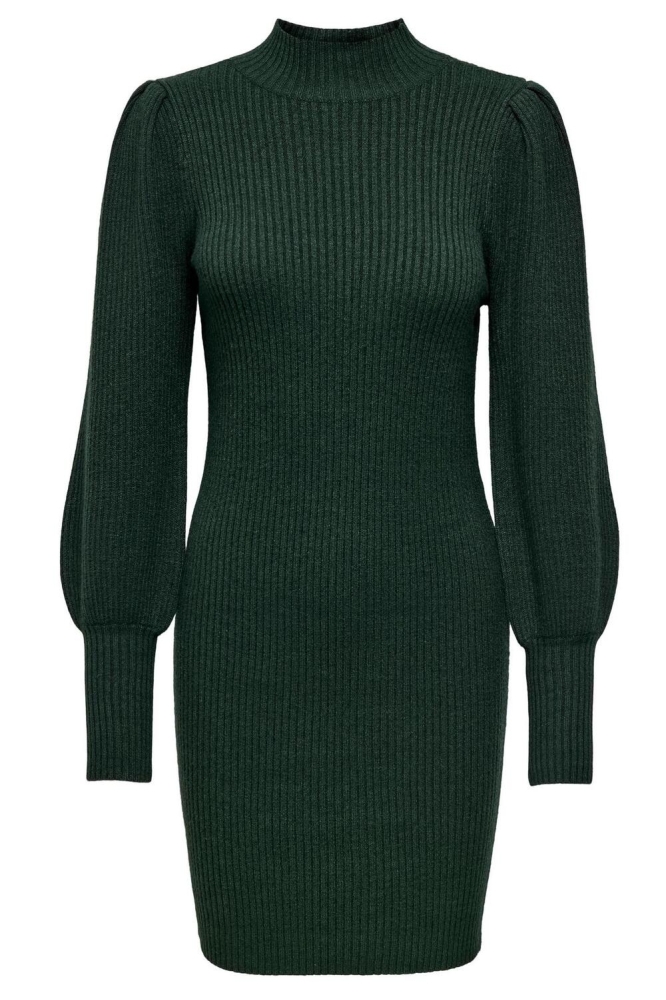 Only groene dames jurk | Vooraanzicht