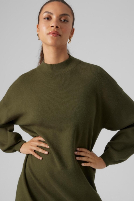 Vero Moda groene dames jurk | Close up