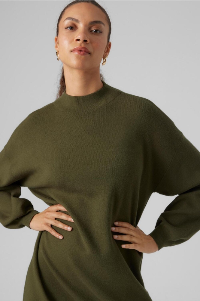 Vero Moda groene dames jurk | Close up