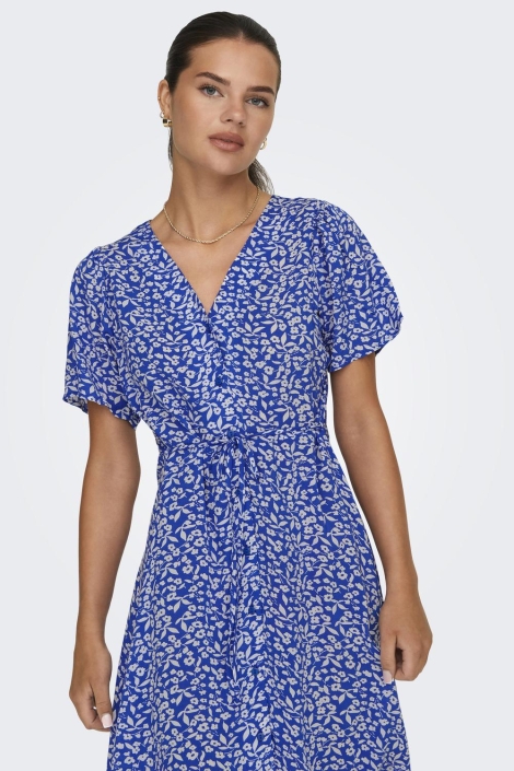 Only blauwe dames jurk | Close up
