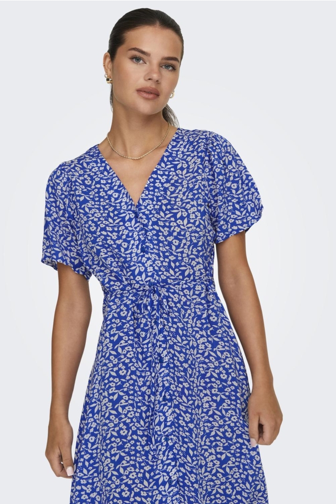 Only blauwe dames jurk | Close up
