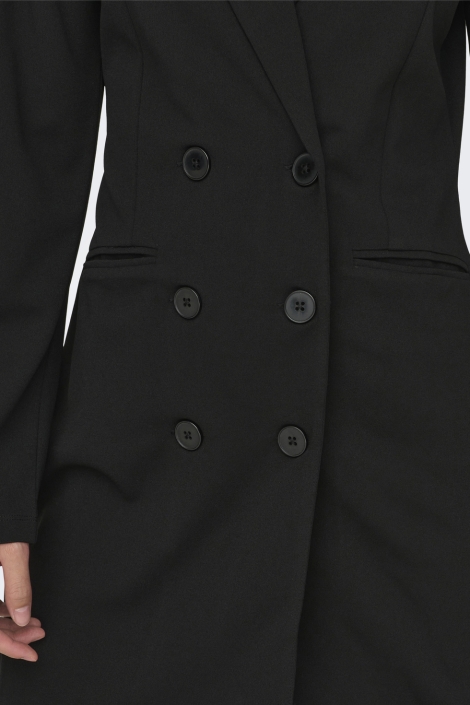 Jacqueline de Yong zwarte dames jurk | Close up
