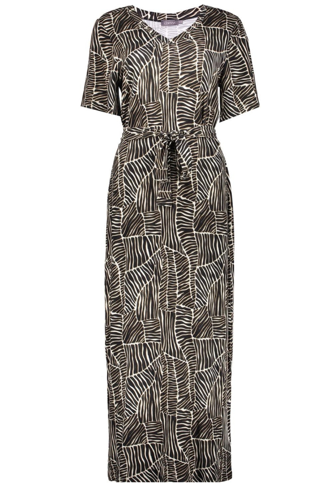 Geisha beige dames jurk | Vooraanzicht