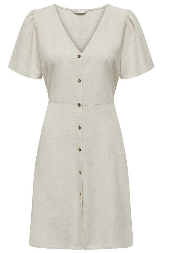 Only beige dames jurk | Vooraanzicht
