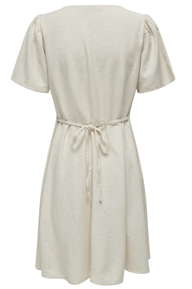 Only beige dames jurk | Achteraanzicht