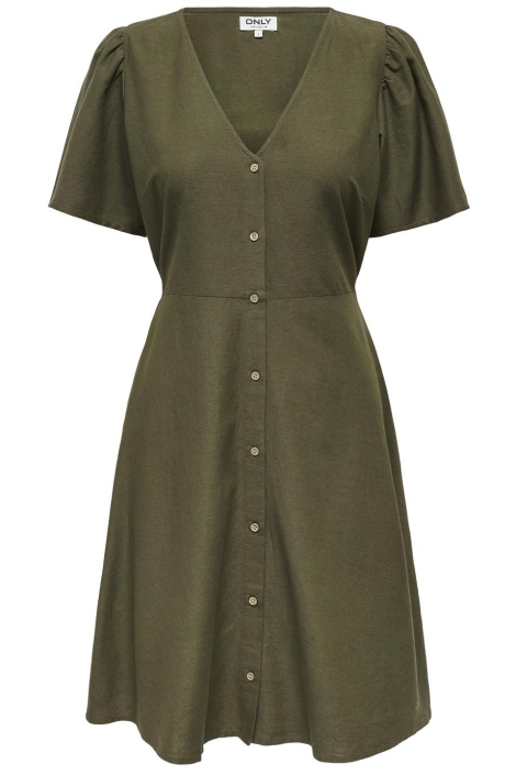 Only groene dames jurk | Vooraanzicht