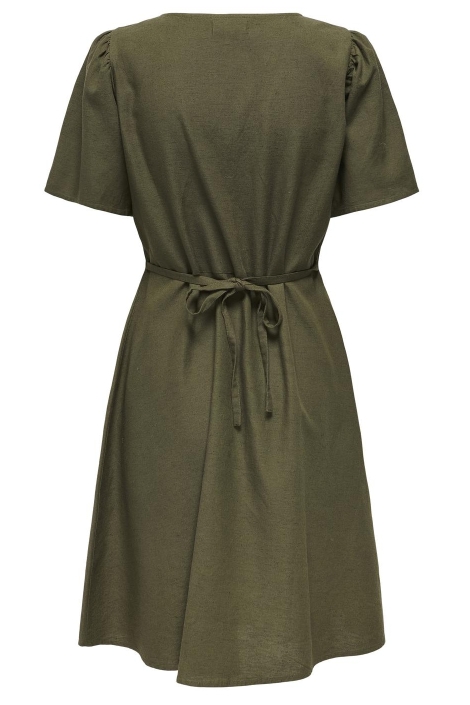 Only groene dames jurk | Achteraanzicht