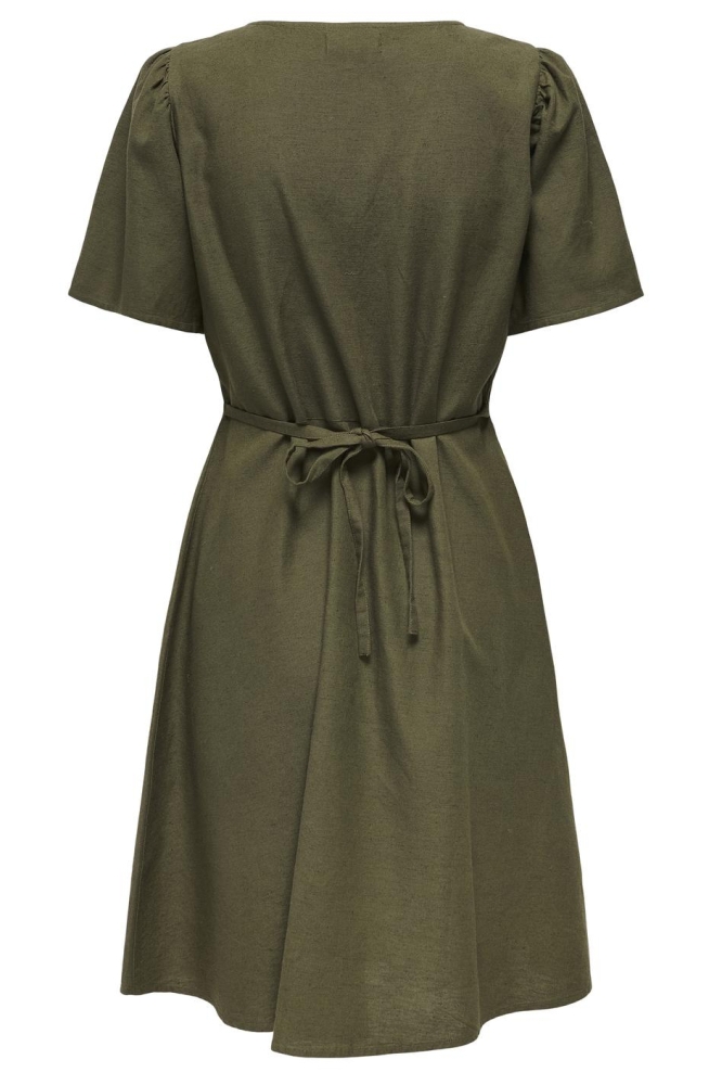 Only groene dames jurk | Achteraanzicht