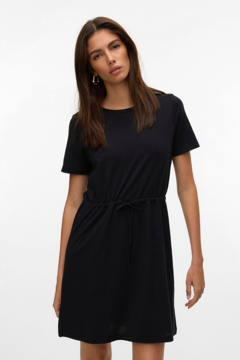 Vero Moda zwarte dames jurk | Model vooraanzicht