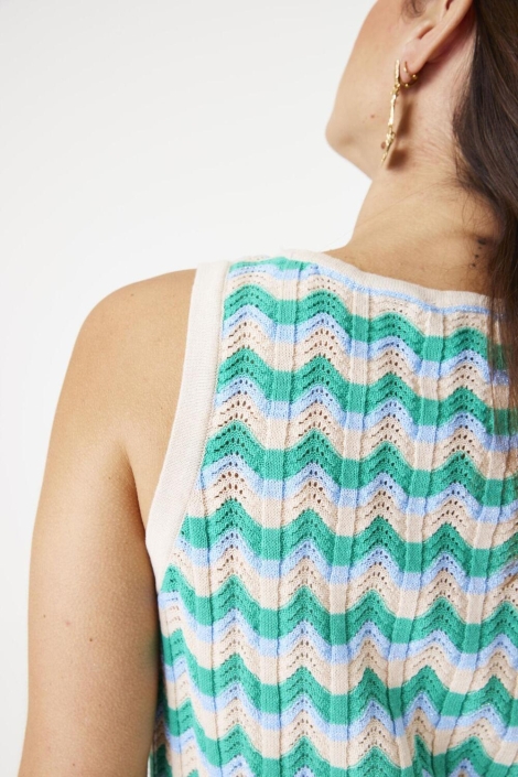 Garcia groene dames jurk | Close up