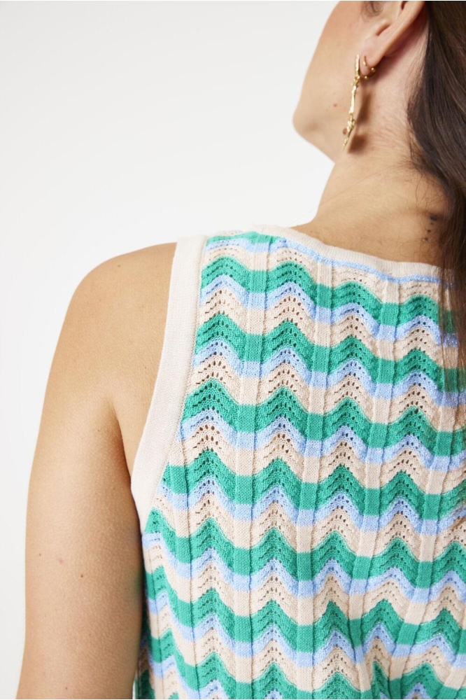 Garcia groene dames jurk | Close up