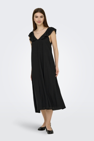 Jacqueline de Yong Jurk JDYAURORA S/L MIDI DRESS WVN 15351595 BLACK