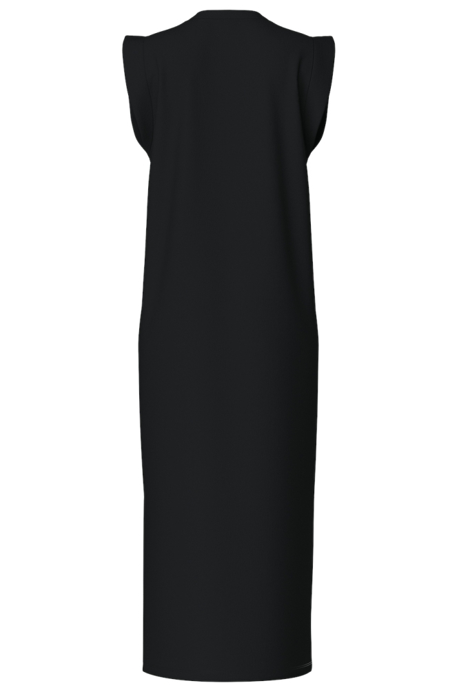 Pieces zwarte dames jurk | Achteraanzicht