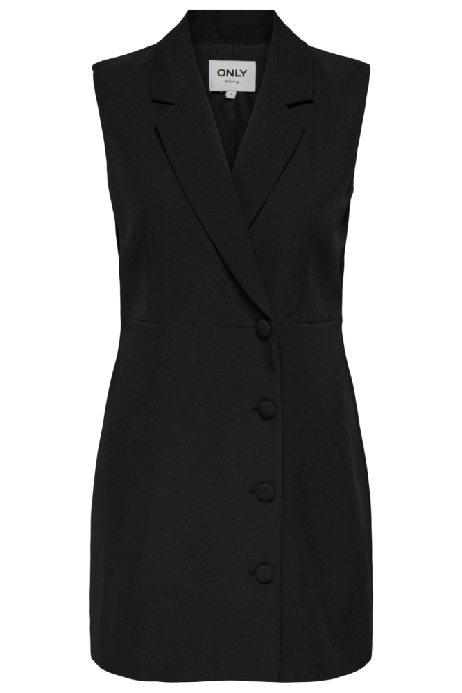 Only zwarte dames jurk | Vooraanzicht