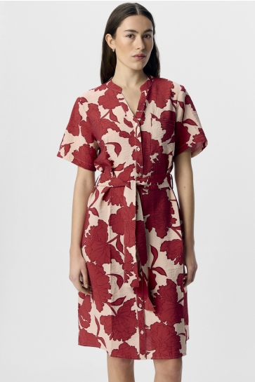 Object objjacira s/s shirt dress noos Rood