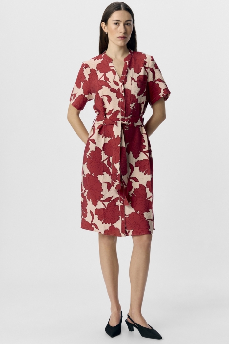 Object rode dames jurk | Model