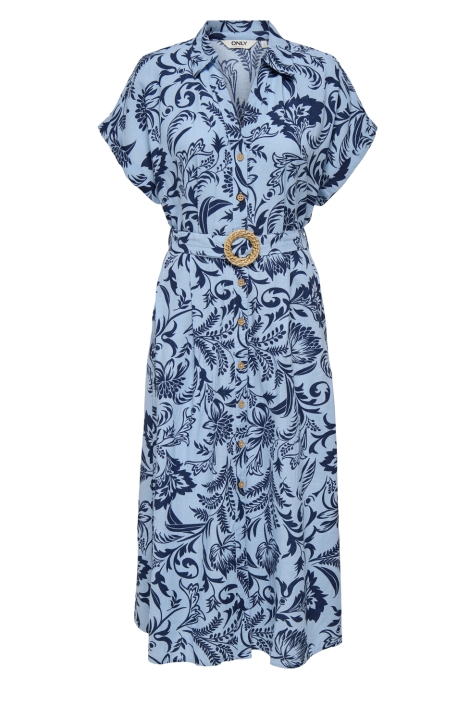 Only blauwe dames jurk | Vooraanzicht