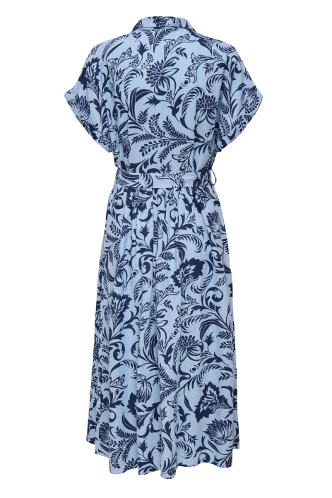 Only blauwe dames jurk | Achteraanzicht