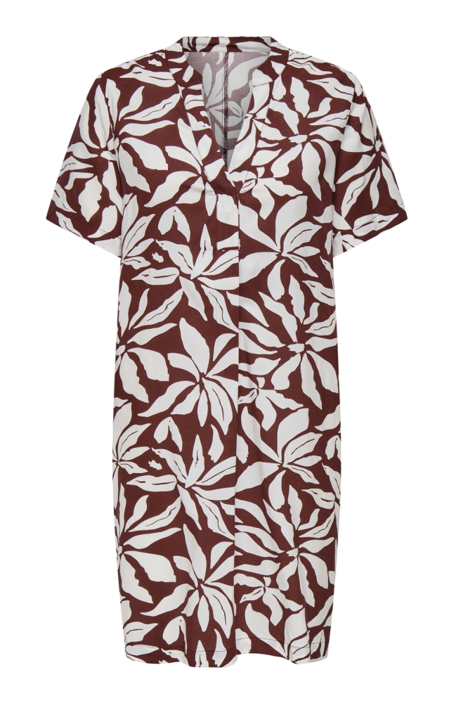 Only bordeaux dames jurk | Vooraanzicht