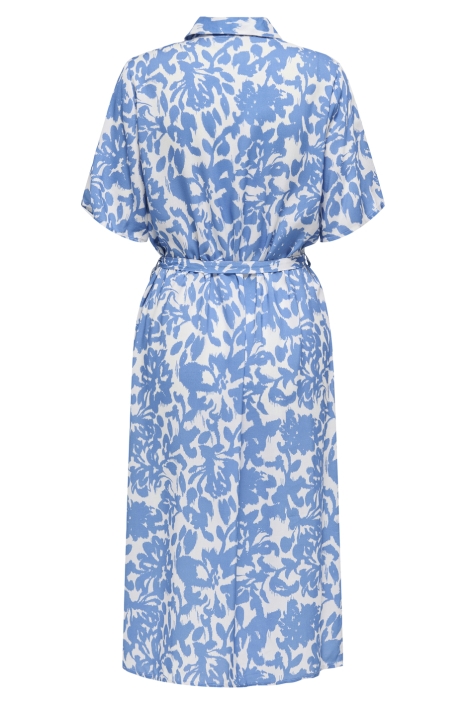 Only blauwe dames jurk | Achteraanzicht