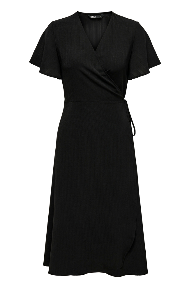 Only zwarte dames jurk | Vooraanzicht