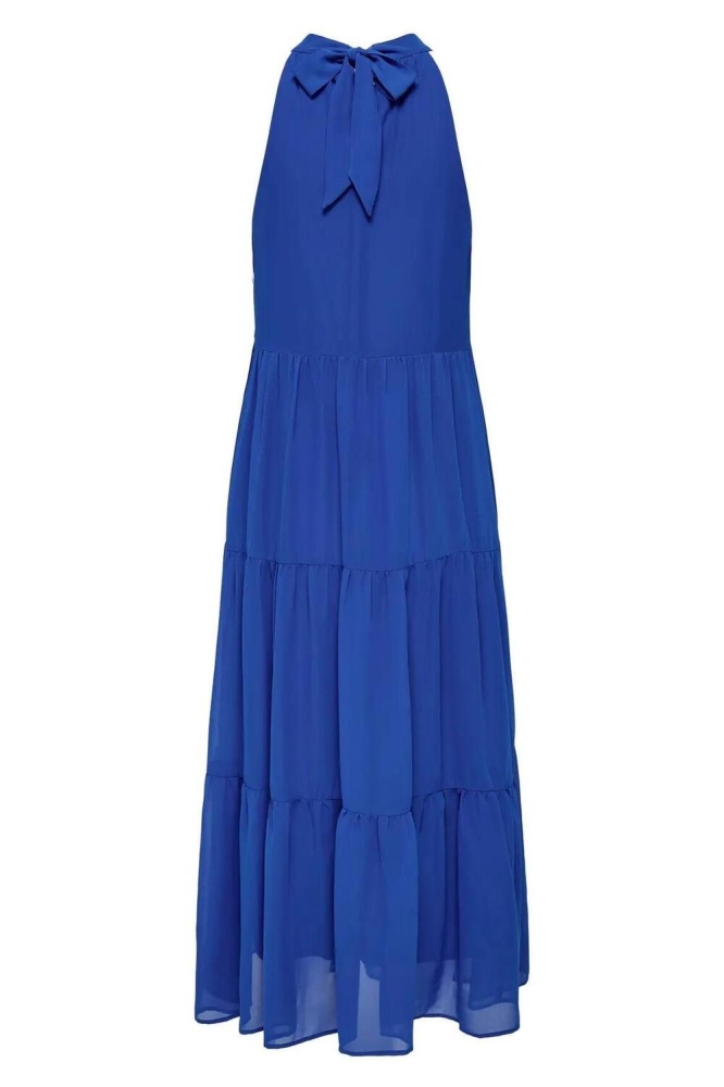 Only blauwe dames jurk | Achteraanzicht