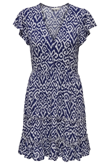 Only onlclaudette life ss mini dress wvn Blauw