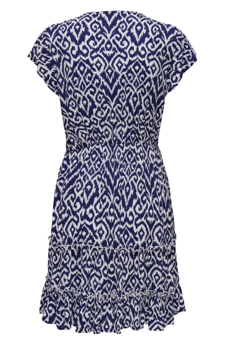 Only blauwe dames jurk | Achteraanzicht