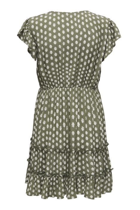 Only groene dames jurk | Achteraanzicht