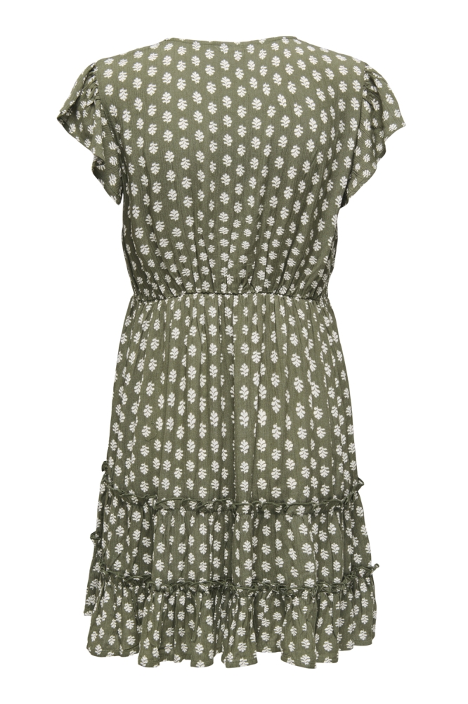 Only groene dames jurk | Achteraanzicht