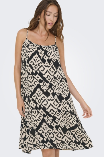 Only Jurk ONLMAI STRAP DRESS WVN CS 15366532 BLACK/MOONBEAM