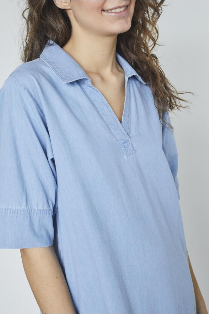 SisterS point blauwe dames tuniek | Close up