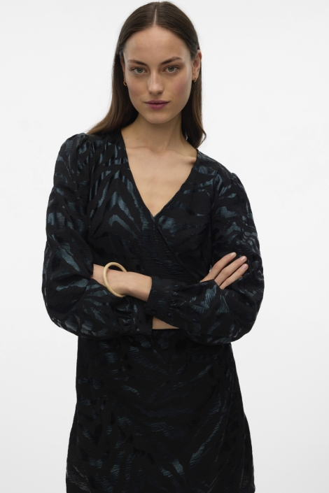 Vero Moda zwarte dames jurk | Close up