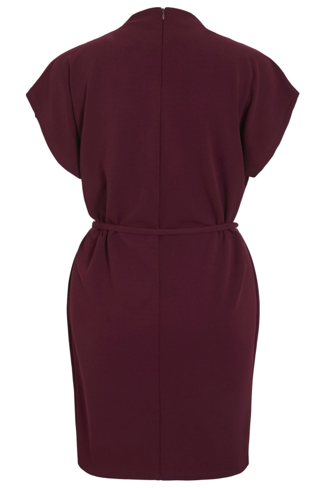 Vila bordeaux dames jurk | Achteraanzicht