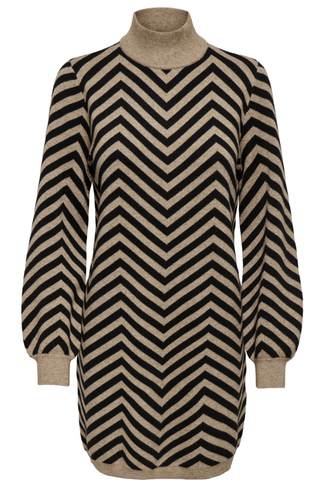 Only camel dames jurk | Vooraanzicht