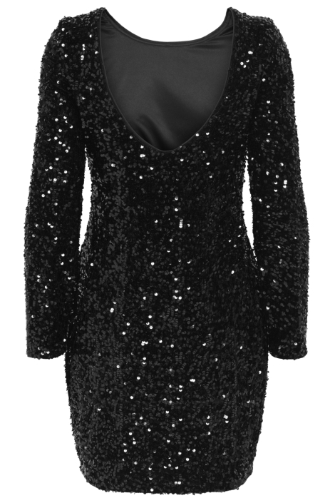 Only zwarte dames jurk | Achteraanzicht