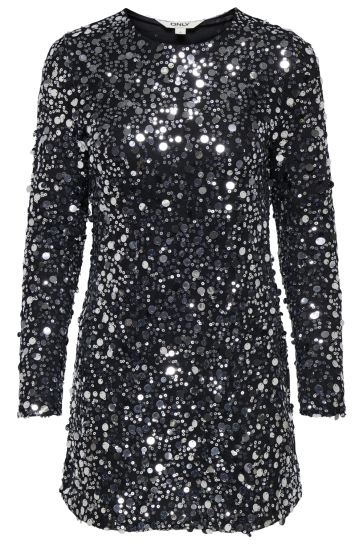 Only ONLANIKA CATINA LS SEQUINS DRESS WV 15358384 SILVER