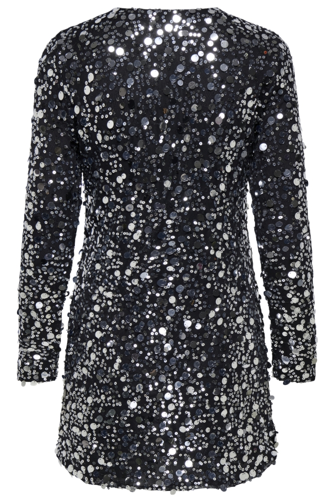 Only zwarte dames jurk | Achteraanzicht