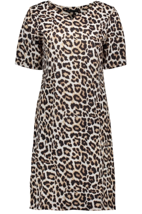 FOS Amsterdam beige dames jurk | Vooraanzicht