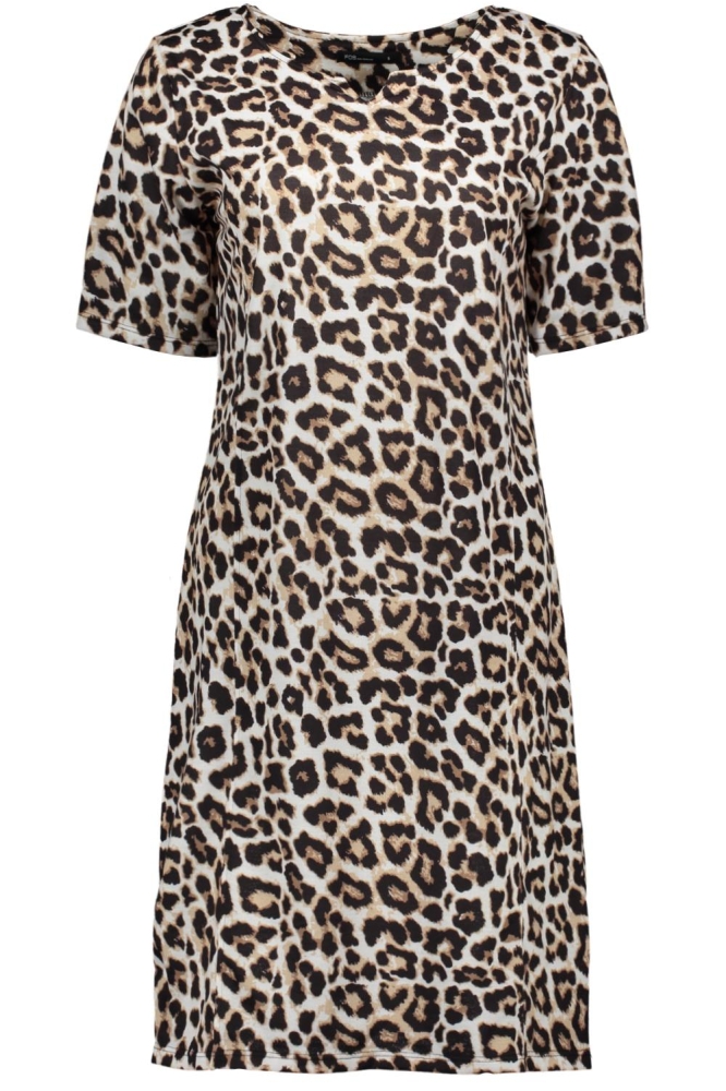 FOS Amsterdam beige dames jurk | Vooraanzicht