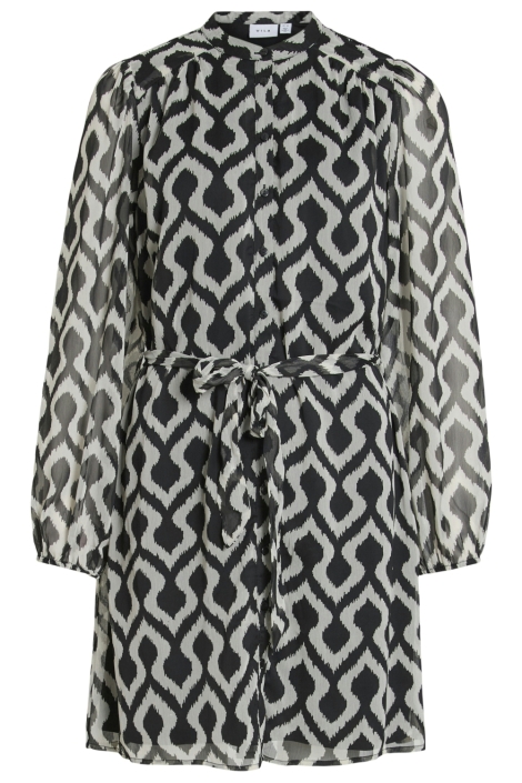 Vila zwarte dames jurk | Vooraanzicht