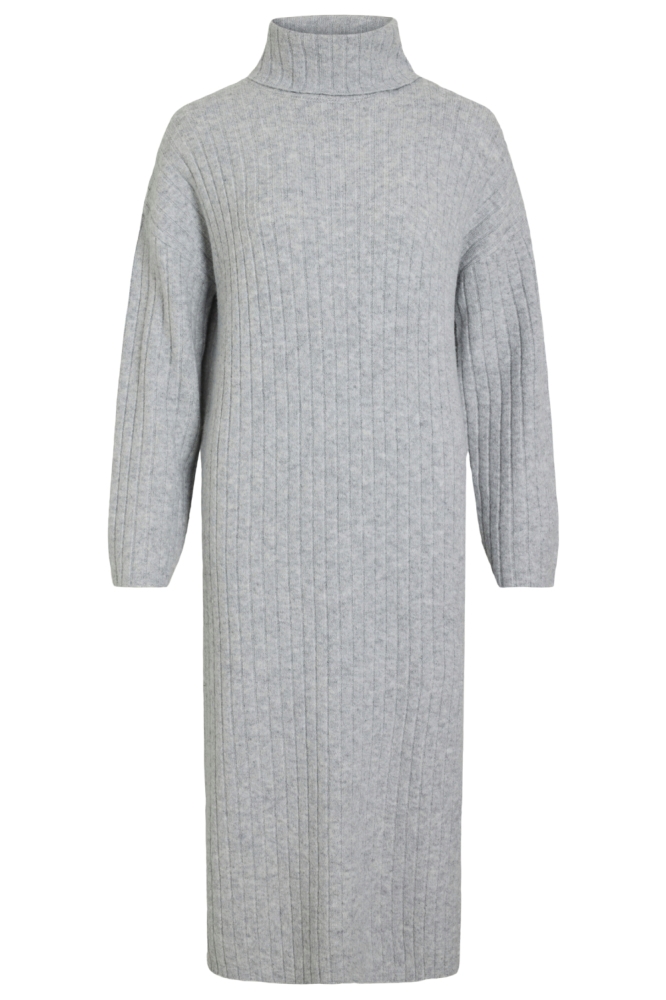 Vila grijze dames jurk | Vooraanzicht