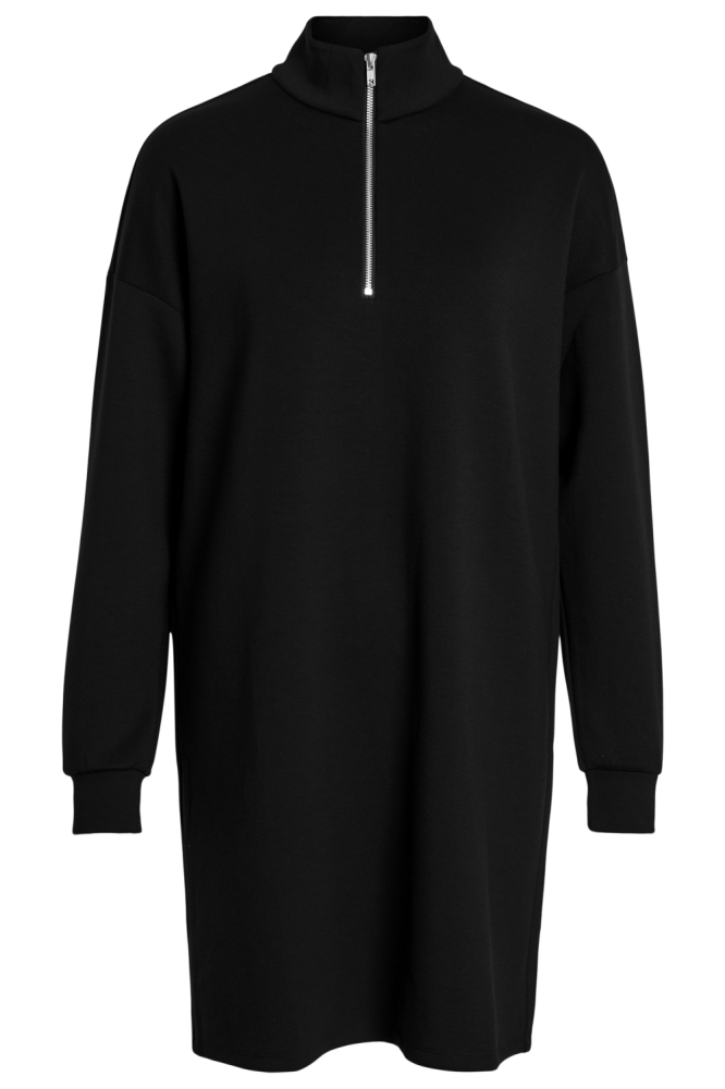 Vila zwarte dames jurk | Vooraanzicht