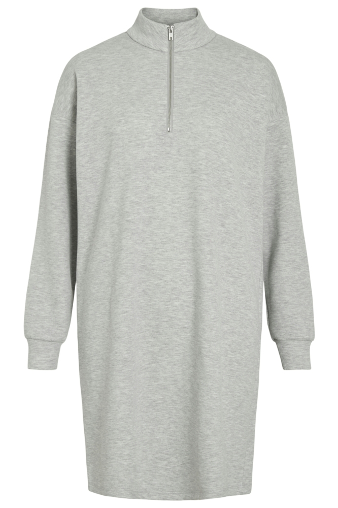 Vila grijze dames jurk | Vooraanzicht