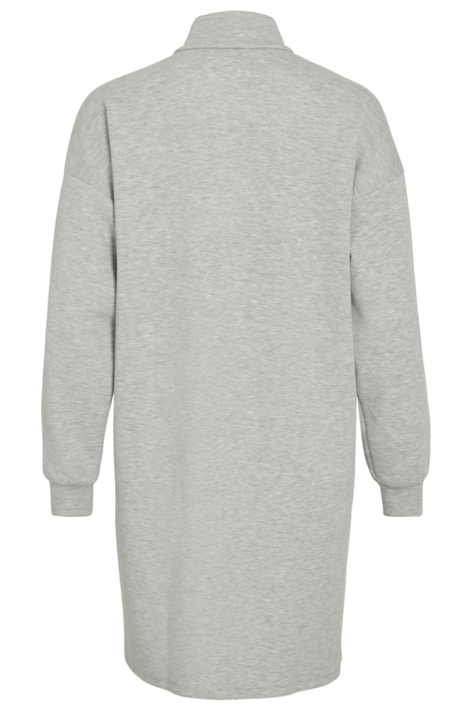 Vila grijze dames jurk | Achteraanzicht