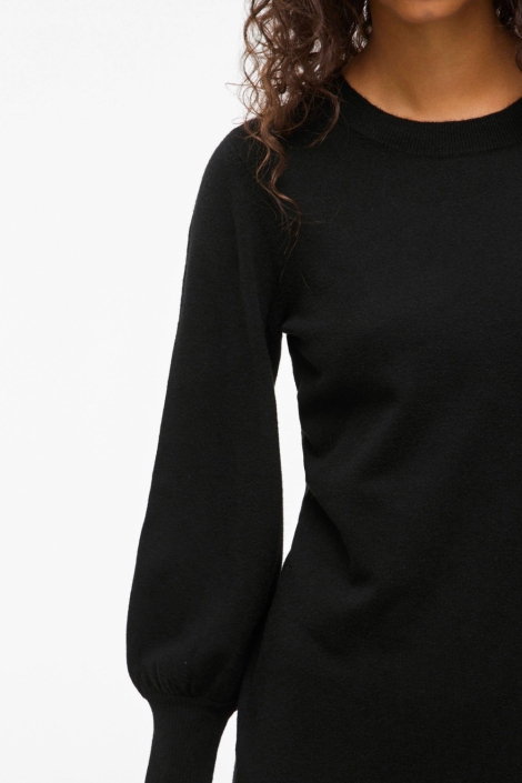 Vila zwarte dames jurk | Close up