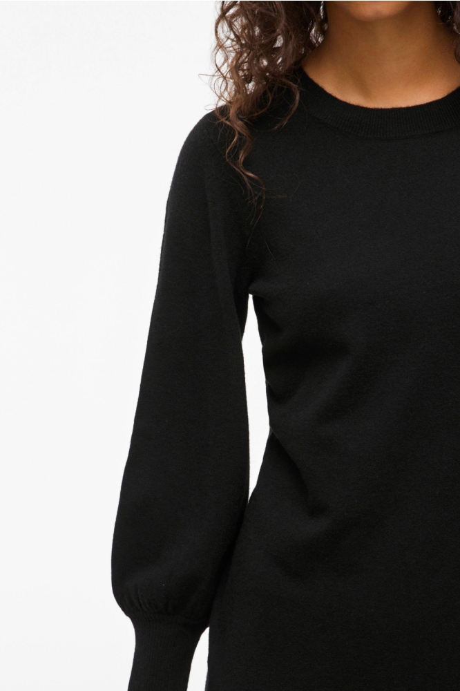 Vila zwarte dames jurk | Close up