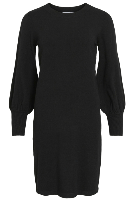 Vila zwarte dames jurk | Vooraanzicht