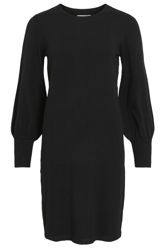 Vila zwarte dames jurk | Vooraanzicht