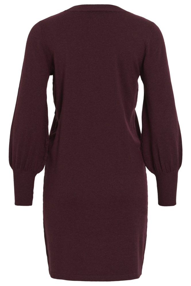 Vila bordeaux dames jurk | Achteraanzicht